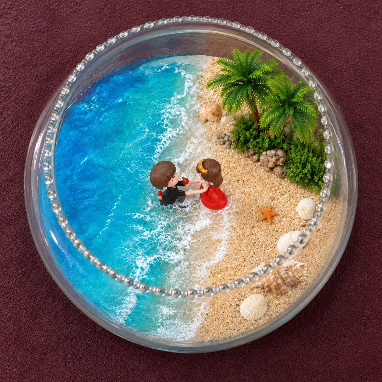 Resin Beach Theme Glass Bowl — 3